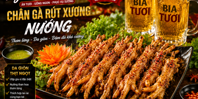 Chân Gà Rút Xương Nướng Than Hoa
